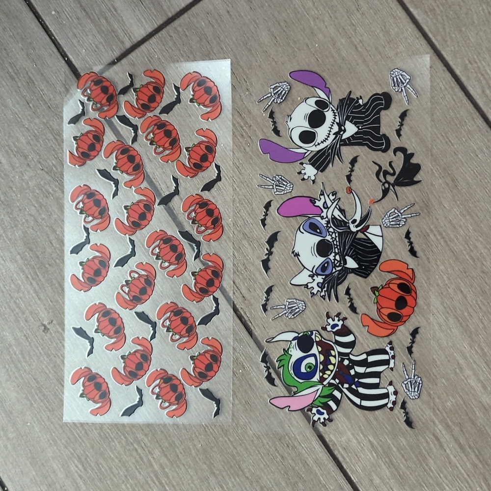 Disney Lilo & Stitch Vinyl Sticker Make Your Own Cup Halloween  , Set of 2